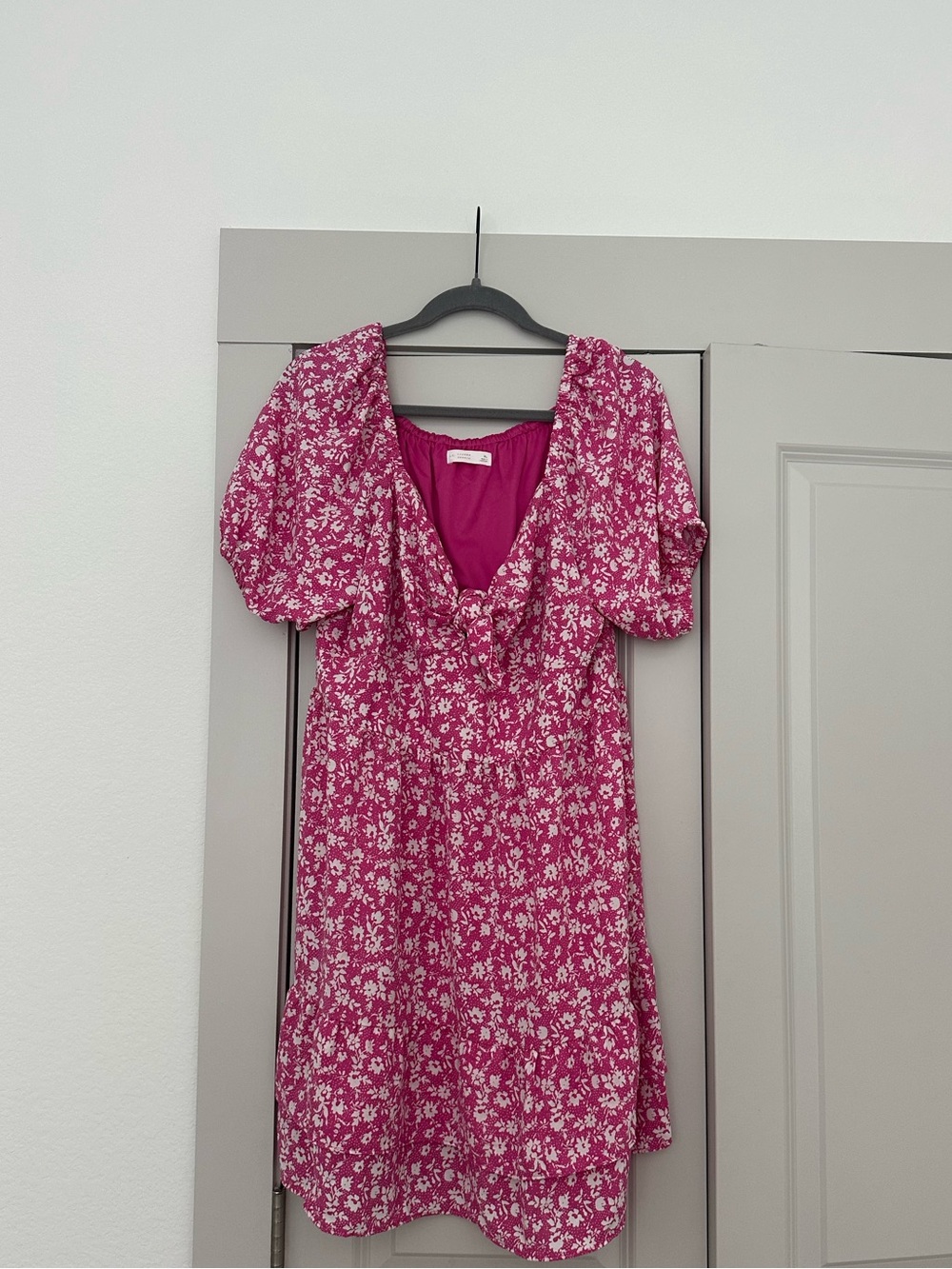 LC Lauren Conrad Pink and Cream Floral Top